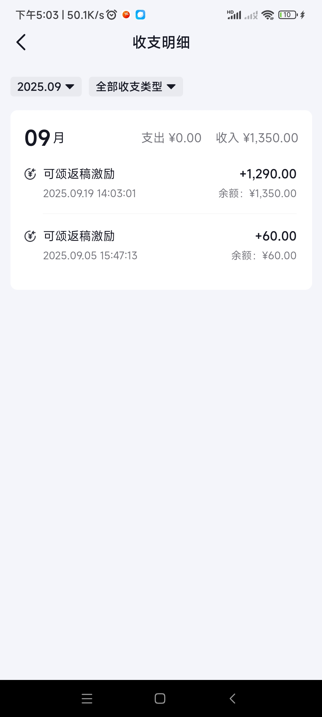 熊猫欧尼的收入证明